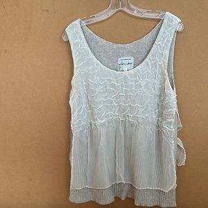 2008 Gary Graham spring cotton/linen/silk sleeveless vest